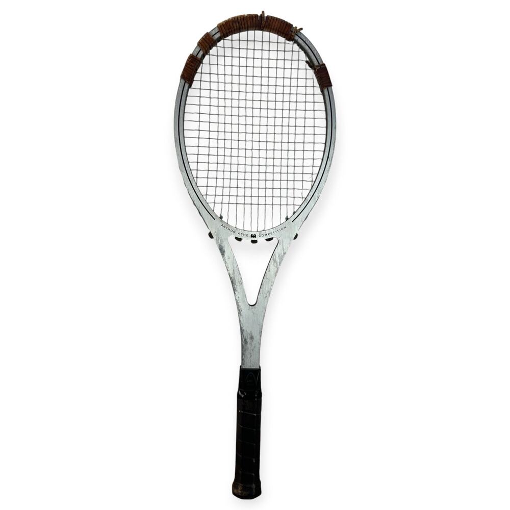 Vintage AMF Head Arthur Ashe Competition Metal Tennis Racquet 4 5/8 M USA Made